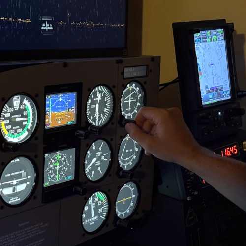 inside view of the airplane you will be flying in flight school